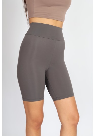 Soft&Basic Kadın Bıker Toparlayıcı Spor Tayt Antrasit