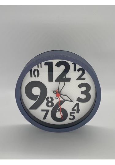 Büyük Rakamlı Modern Duvar Saati, Siyah Kasa, Eğlenceli Stil Siyah