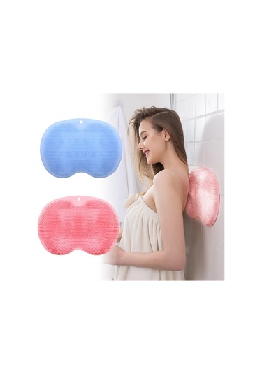 Toplu Paket Duş Sırt Ve Ayak Fırçası, Duvara Monte Sırt Fırçası Vantuzlu Silikon Banyo Masaj Fırçası Çok Renkli