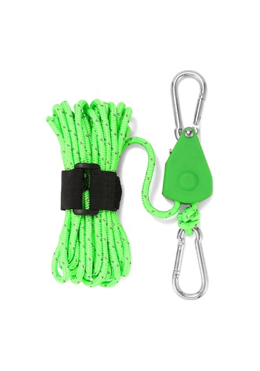 Springsun Alüminyum Nylon Tenteziği Ayarlayıcı, 4mm Yeşil Kordonlu Kucuk Boy, Çadır/gösteri Tavanı Hızlı Sabitleyici Yeşil