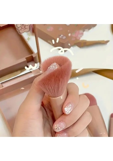 5 Adet Seyahat Boyutu Makyaj Fırça Seti Mini Makyaj Fırçaları, Küçük Komple Bean Paste Color Dark Topaz