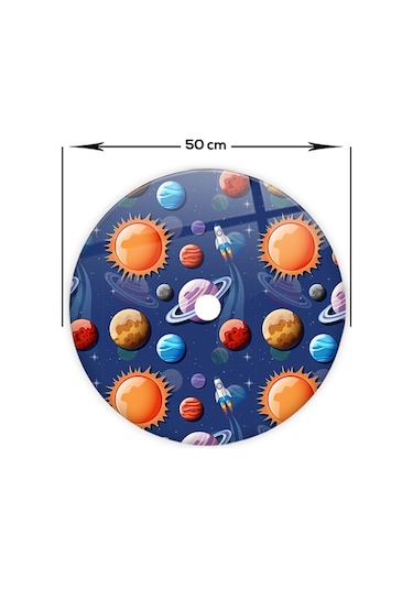 Cam Avize Göbeği | Gezegenler | Çap50Cm Çok Renkli