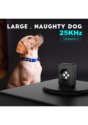 3 Vitesli Anti-köpek Havlama Cihazı Ultra-sonik Köpek Havlama Kontrolü Caydırıcı Cihazlar Şarj Edile-siyah