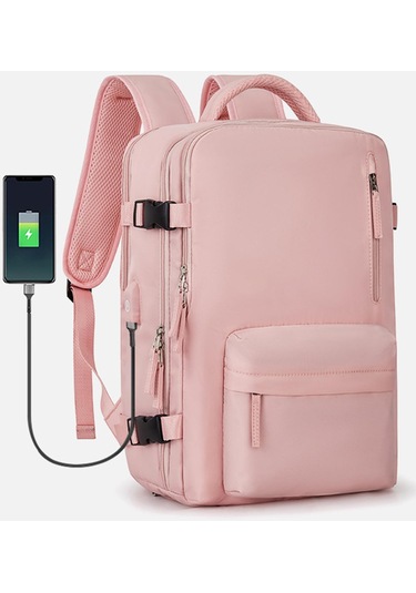 Suntek Seyahat Sırt Çantası Hafif Su Geçirmez Spor Pembe Pembe