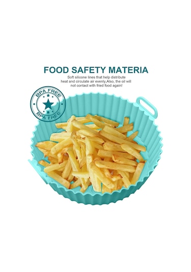 Air Fryer Silikon Tencere, 2 Adet Air Fryer Silikon Kaplamalar Yuvarlak Diğer
