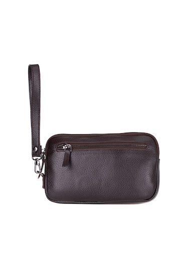 Bloominbag Majeste Nude Buff Brown Curated Deri Clutch Bag Kahverengi