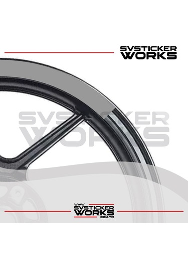 Motosiklet Jant Şeridi Jant Sticker Yarım Kaplama Daire 17-18 İnch Jant Motor Uyumlu Gri