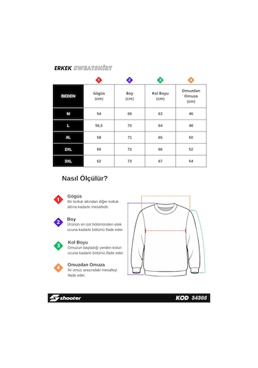 Shooter Sportswear Erkek Sweatshirt Düğmeli Ekru Standart Kalıp Orman Yeşili