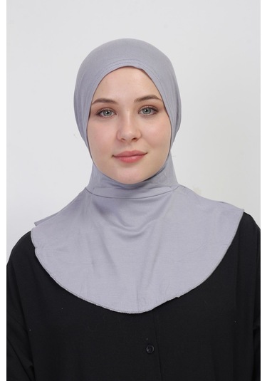 Pratik Esnek Likralı Boyunluklu Geçmeli Bone Gri