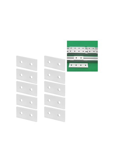 Yifomall Alüminyum Profil Bağlantı Plakası - 2 Delikli, Dayanıklı Ve Esnek Yapı İçin 10 Adet