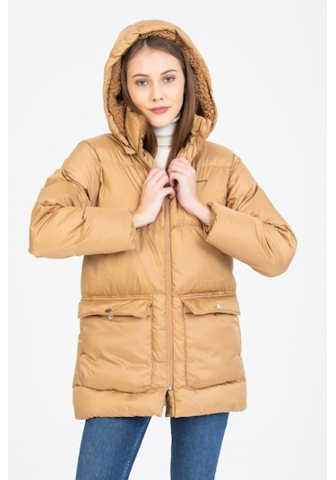 Kinetix Bella Coat Kamel Günlük Kadın Şişme Kaban