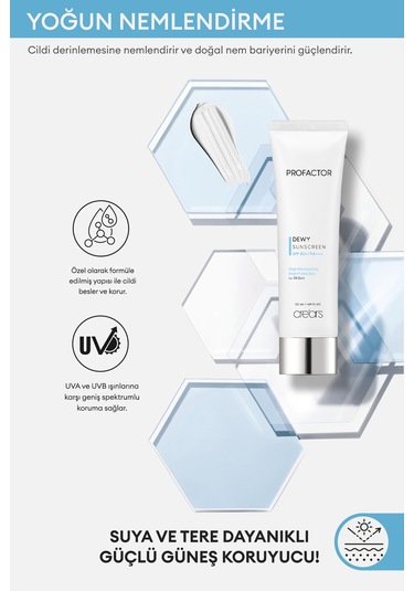 Cre'ars Peptit İçerikli Yoğun Nemlendirici Güneş Kremi SPF50+ 50 ML