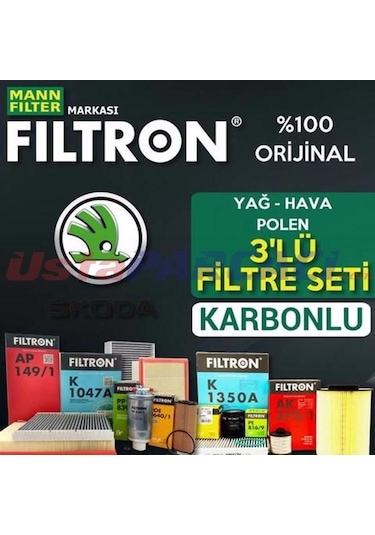 Skoda Octavia 1.6 Tdı Mann Filtron Filtre Bakım Seti 2009-2012 (495301182)