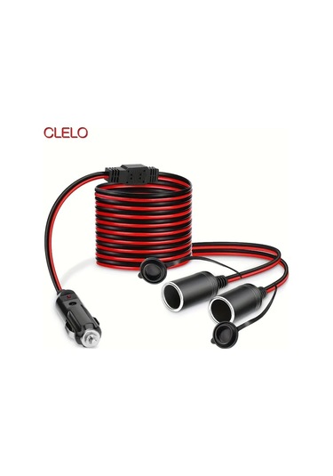 Oldfriend Clelo 15a Sigortalı 2'li Çakmak Çıkışı 16awg Bakır Kablo 6ft Araç Şarj Splitter