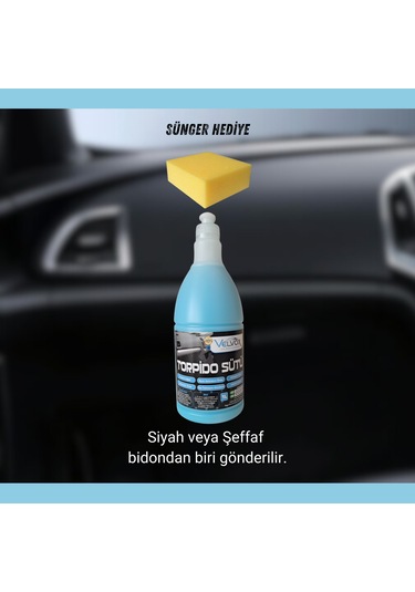 Velvox Torpido Bakım Sütü 1000 Ml Jel Formu + Sünger