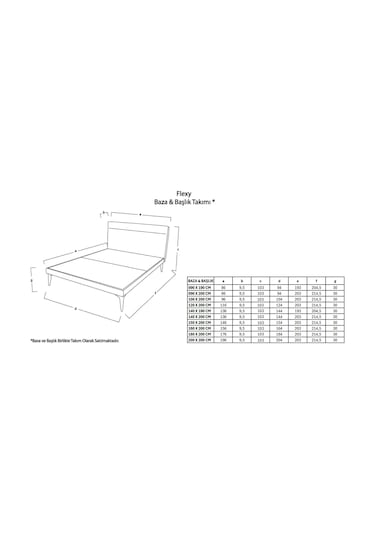 Bellona Flexy Baza Başlık Takımı - Gri 160x200