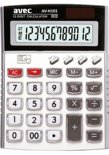 Avec Av-h101 Hesap Makinesi Beyaz - Siyah