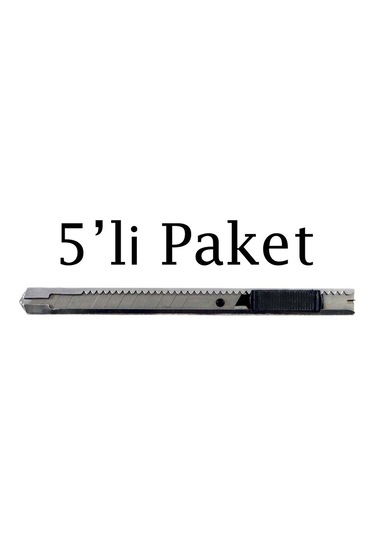 Brio Maket Bıçağı Cam Filmi Uygulama Metal 9 Mm 5'li Paket
