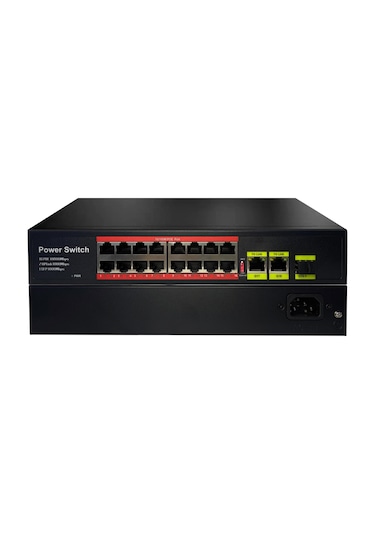 Uranium Poe 1621Sfp 200W 16 Port 10/100 2Xgigabit Rj45 Poe Switch