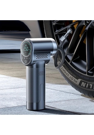 Primepickings Black Kablosuz Taşınabilir El Tipi Araç Lastik Şişirme Cihazı Bisiklet Motosiklet Elektrikli Bisiklet Ve Toplar İçin