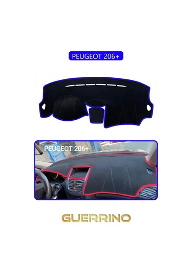 Peugeot 206+torpido Koruma Halısı Mavi Kenar Uyumlu
