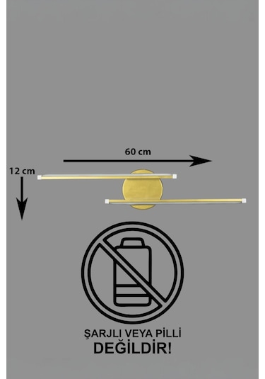 Sare Aplik Modern Tasarım Eskitme Renk - Gün Işığı Ledli Banyo - Eskitme