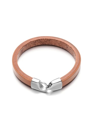 Omark Cotton Deri Bileklik N241 Taba