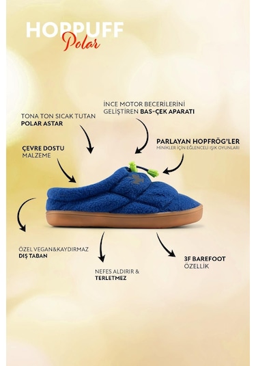 Hoppuff Polar Saks Barefoot Çocuk Ayakkabı Saks