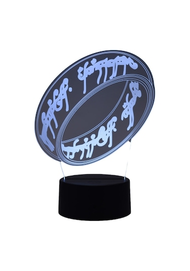 Çocuklar İçin 3d Gece Lambası Yaratıcı Işık Boyama Dekorasyon Süsleri Hediyeler Ufo Beyaz Flaş 9 Çok Renkli