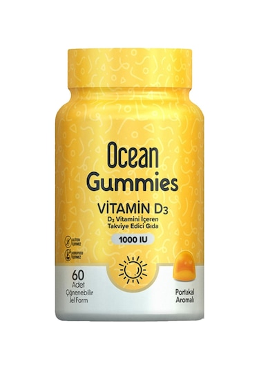 Ocean Gummies Vitamin D3 1000IU 60 Softjel