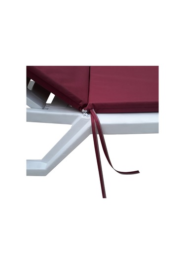 Mirzademarket Şezlong Minderi Lüks Su Geçirmez Kumaş Fermuarlı-Bordo