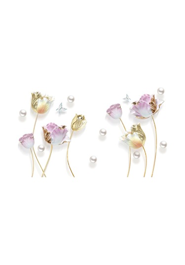 Lale 3d Üç Boyutlu Duvar Çıkartması Yatak Odası Dekorasyonu Sıcak Duvar Kendinden Yapışkanlı Duvar Kağıdı Çıkartması Diğer