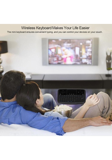 Springsun Klavye A36 Mini Kablosuz Klavye 2.4ghz Air Mouse Şarj Edilebilir Dokunmatik Klavye