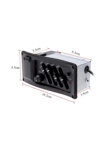 Midex Me-40 Gitar Preamp 4-band Eq Ekolayzer Piezo Pickup Amplifier Tunerli