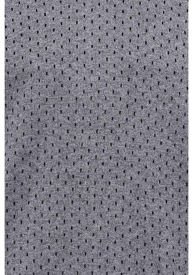 Gri Nokta Desenli V Yaka Triko 001