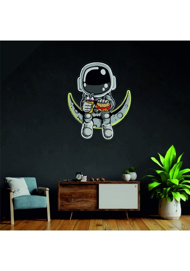 Uv Baskılı Astronot Neon Tablo