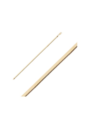 Balıksırtı Modeli 14 Ayar Altın Bileklik 3mm Altın
