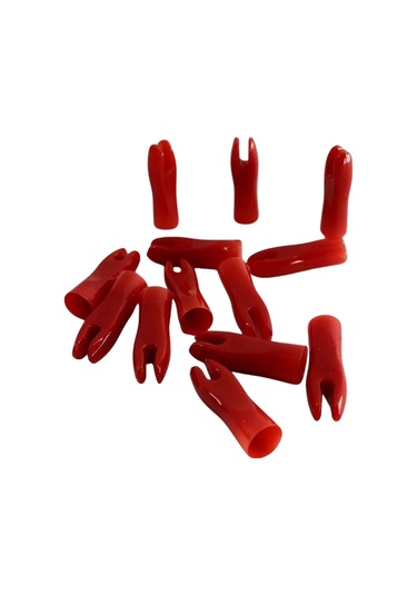 Okçubaba Polycarbonate Resin Geleneksel Gez 8mm Kırmızı 10 Adet Kırmızı