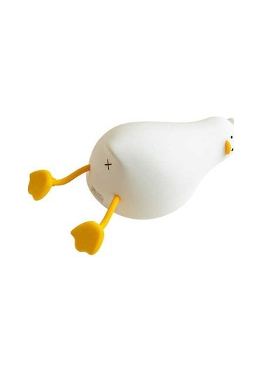 Pazly Lay Ördek Şekilli Gece Lambası Beyaz Işık, Dekoratif Ve Sevimli Beyaz