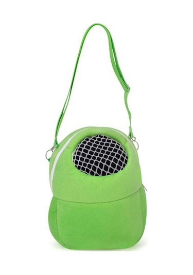 Dm Cbtx Küçük Evcil Hayvan Çantası Hamster Taşıyıcı Saf Renk Tasma Seyahat Çantası, M Boyut Yeşil