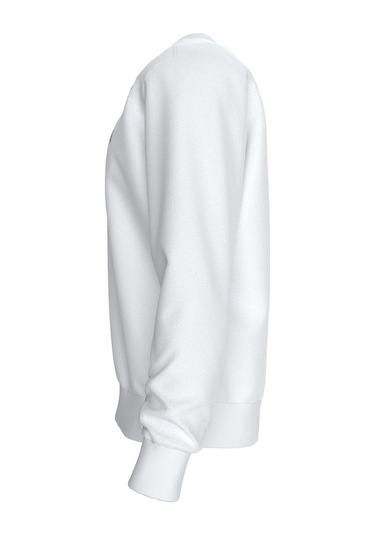 Ls Eu 350terry Badge Crewneck Sw Beyaz Erkek Sweatshirt-8445 Bright White