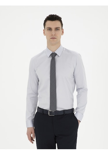 Pierre Cardin Erkek Gri Gömlek Basic 50286102-vr024 Gri