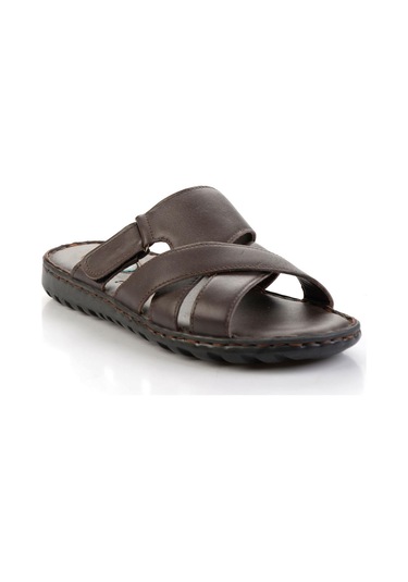 Kahve Leather Erkek Terlik E04437183803 Kahve