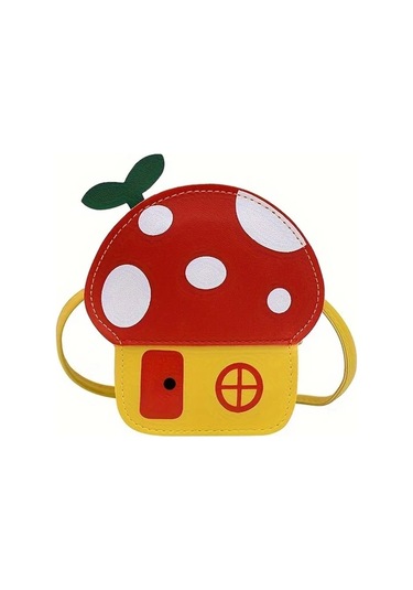 Elmpaly Küçük Ev Çapraz Çanta Moda Prenses Para Cüzdan Kırmızı Kırmızı