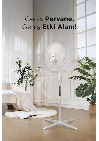 Torima SF-04 16'' Ayaklı Portatif 55 W 3 Kademe 3 Pervaneli Vantilatör