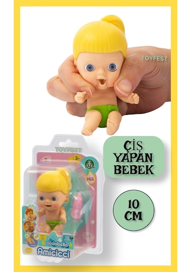 Su İçip Ciş Yapan Ciciobello Amiccici Bebek - Tuvalet Eğitimi Amaçlı Eğitici Oyuncak - 10 Cm - Molly