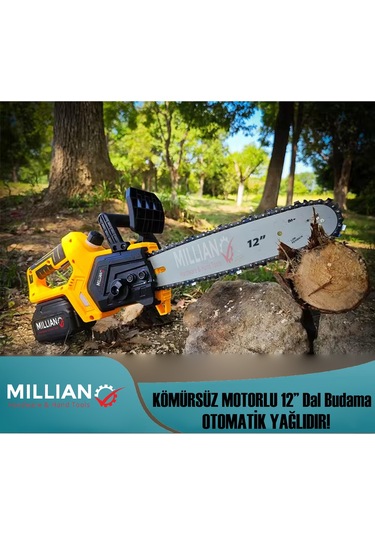 Millian MLN-12D Şarjlı Çift Akülü Dal Budama Makinesi