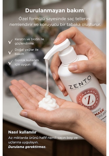 Zento Cremask Durulanmayan Saç Bakım Kremi 500 ML