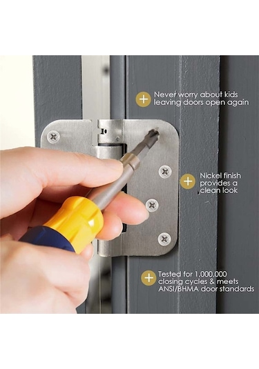 Dolap Gardırop İçin Otomatik Kapı Kapatıcı Menteşeleri, Gümüş