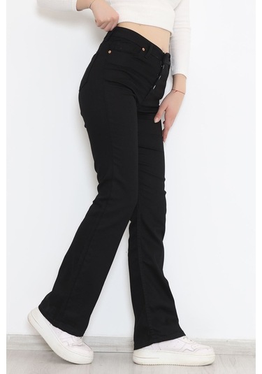 Mokashopin - İspanyol Paça Pantolon Siyah - 12275.1431. 001